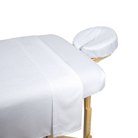 BodyMed Microfiber 120-GSM Massage Sheets, 3-Piece Set - Lightweight and Wrinkle Resistant for Massaging, Spas, Salons, and Clinics, White