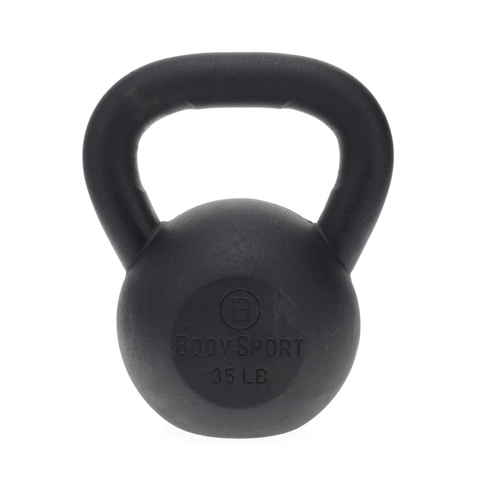 BodySport Cast Iron Kettlebells, 35 lb. – Strength Training Kettlebell ...