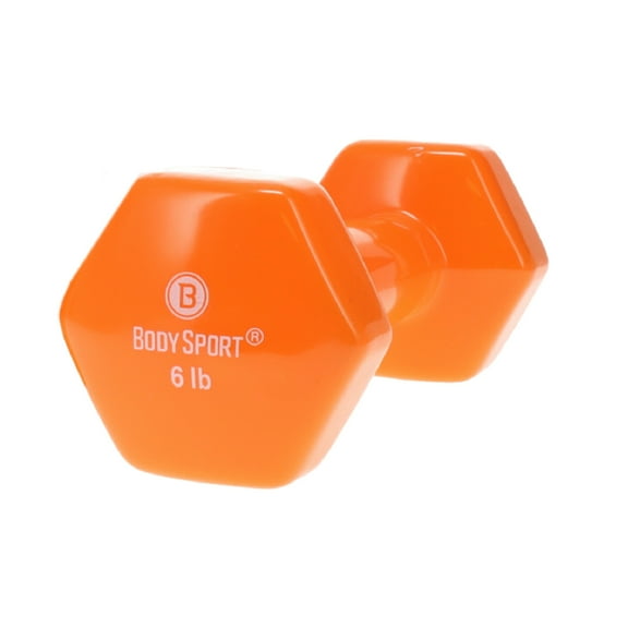 BodySport® Latex-Free, Durable, Handheld Vinyl Dumbbell, 6 lb.