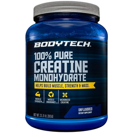 BodyTech 100 Pure Creatine Monohydrate Unflavored (32 Ounce Powder)