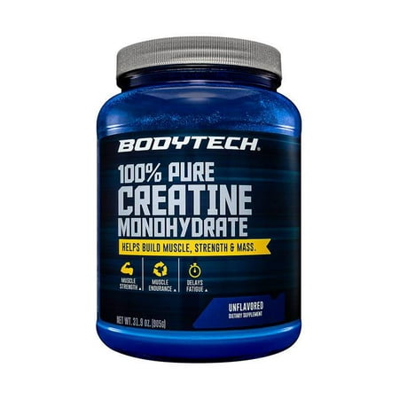 BodyTech 100 Pure Creatine Monohydrate Unflavored (32 Ounce Powder)