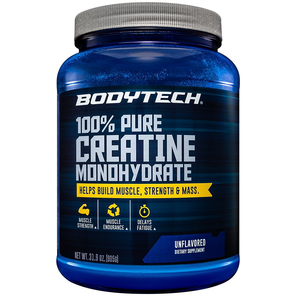 BodyTech 100% Pure Creatine Monohydrate Powder - Premium Micronized Creatine for Enhanced Muscle Strength and Performance -  Supports Muscles,  Recovery, and Increased Exercise (31.9 oz/181 Servings)