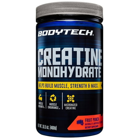 BodyTech Creatine Monohydrate Powder - Fruit Punch (16.5 oz)