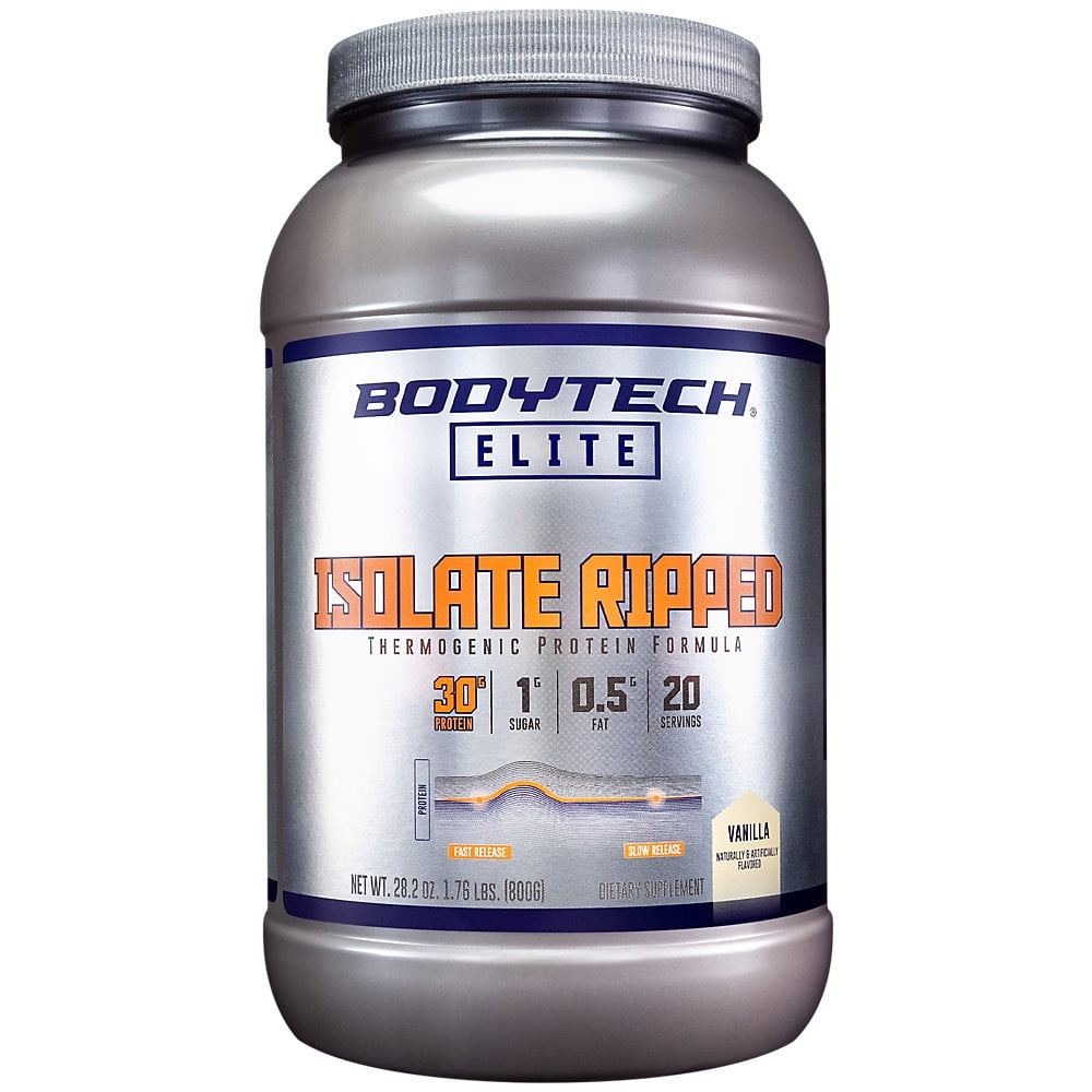BodyTech Elite Isolate Ripped Thermogenic Protein Formula, Fast