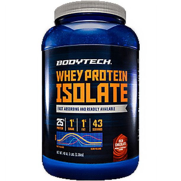BodyTech Whey Protein Isolate Powder Rich Chocolate (3 lbs./43