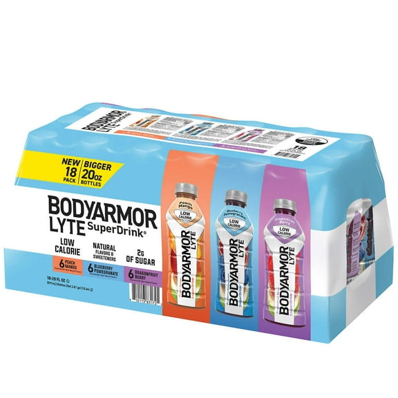 Bodyarmor LYTE SuperDrink Variety Pack 20 Fluid Ounce (Pack of 18)