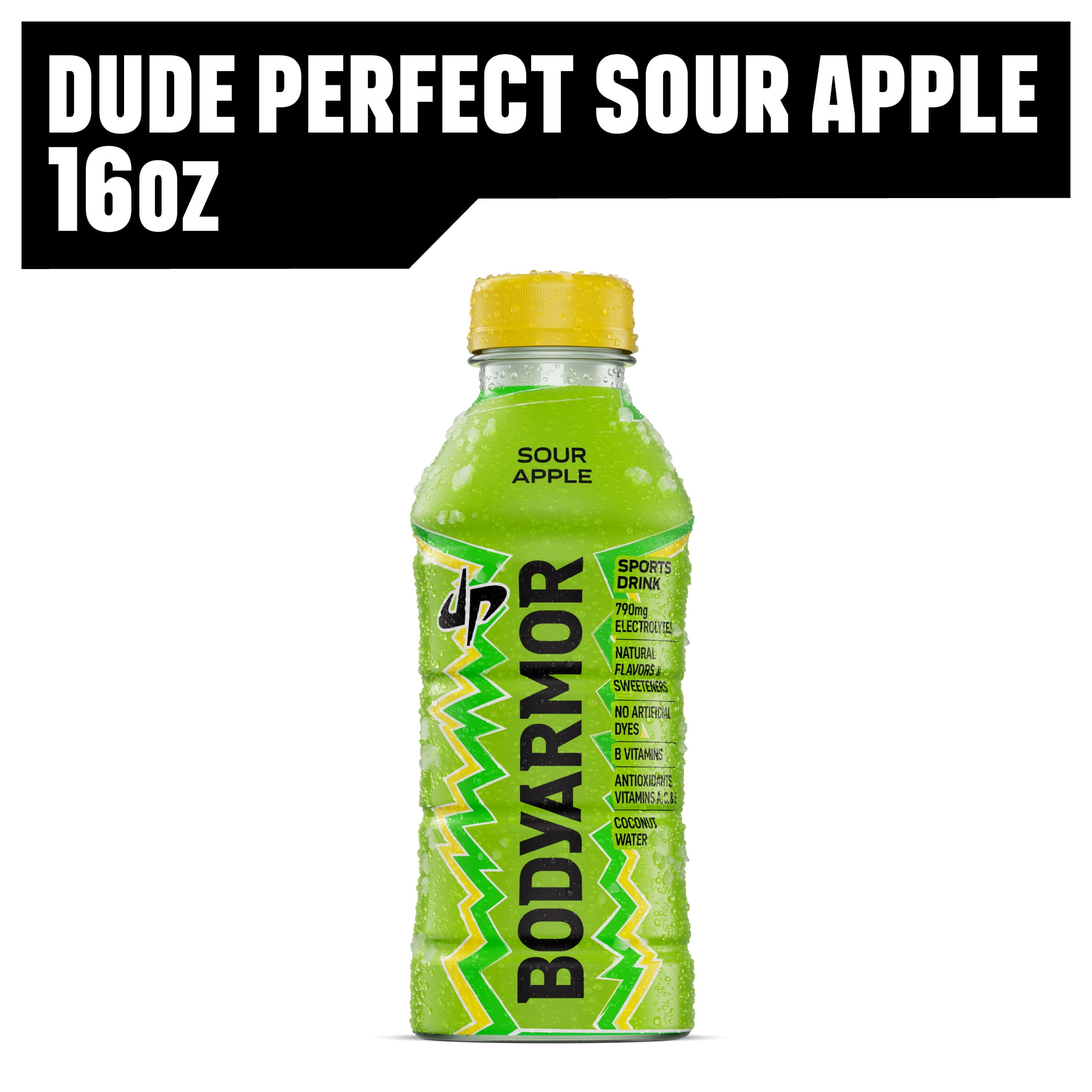BODYARMOR Dude Perfect Sour Apple Bottle, 16 fl oz