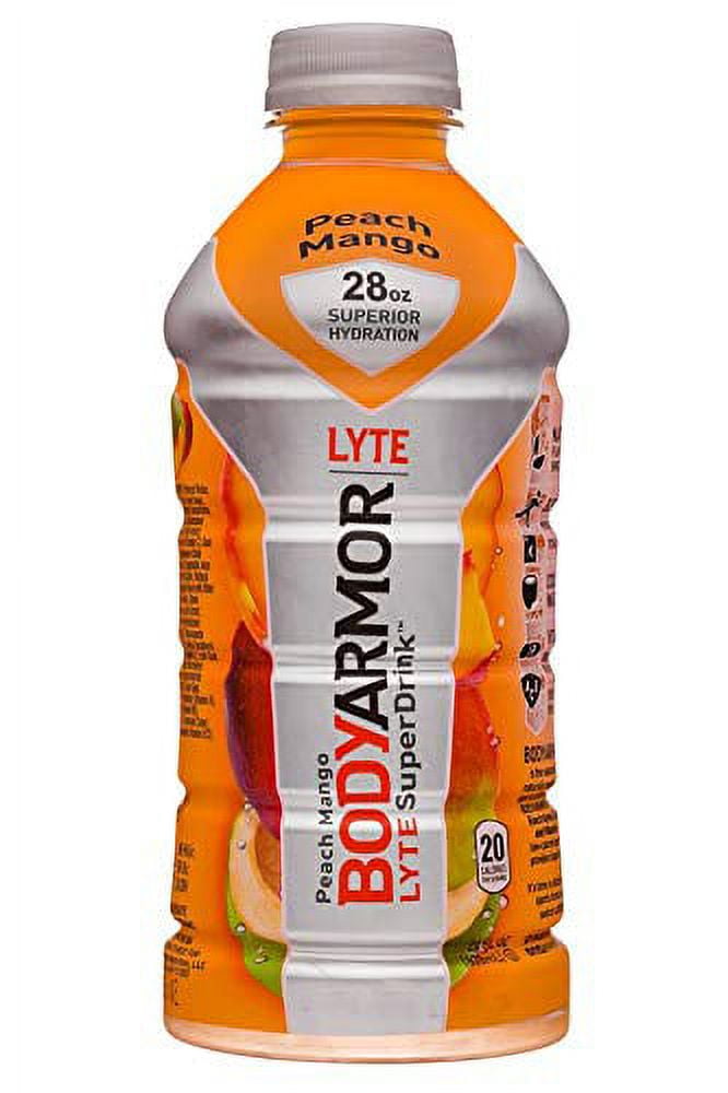 Bodyarmor Superdrink, Electrolyte Sport Drink, 28 Oz, Pack Of 12 (Peach