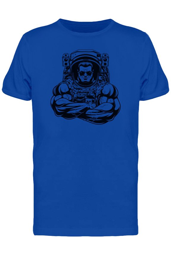 Bodybuilder Astronaut T-Shirt Men -Image by Shutterstock, Male Large