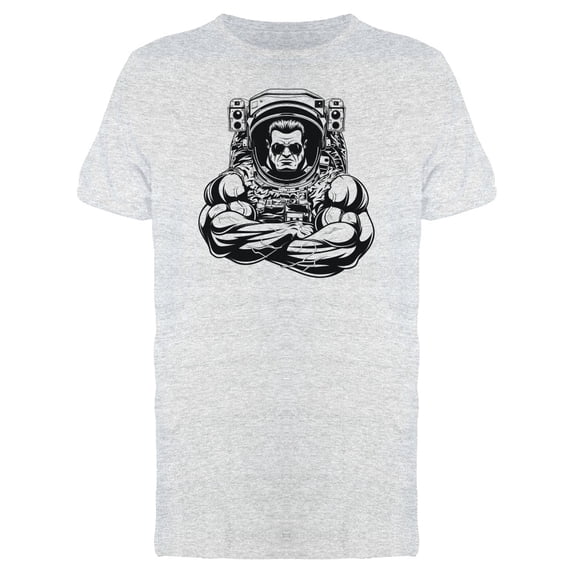 Bodybuilder Astronaut T-Shirt Men -Image by Shutterstock, Male XX-Large