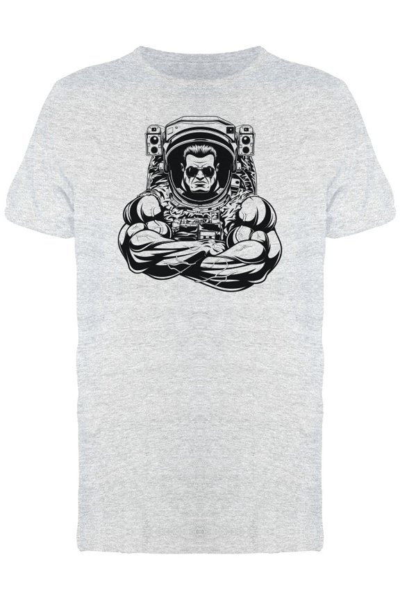 Bodybuilder Astronaut T-Shirt Men -Image by Shutterstock, Male XX-Large