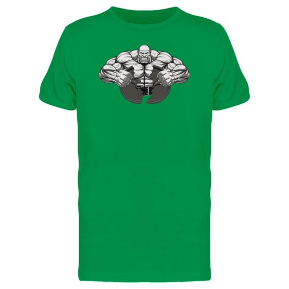 Bodybuilder Breaks Iron Disk Tee Men's -Image by Shutterstock
