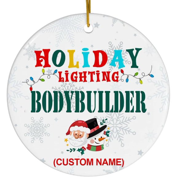 Bodybuilder Christmas Ornaments 2025 for Women Friendship, Appreciation Gifts for Coworkers - Christmas Decorations Ceramic Ornaments XXh56M (Bodybuilder)