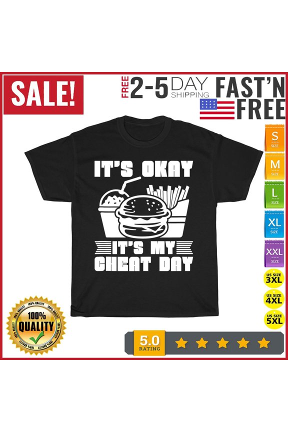 Bodybuilder Food Diet Its Okay Its My Cheat Day Vintage T Shirt Men Women NEW
