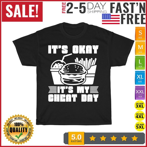 Bodybuilder Food Diet Its Okay Its My Cheat Day Vintage T Shirt Men Women NEW