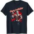 thumbnail image 1 of Bodybuilder Graphic T-Shirt Muscular Man with Fiery Design, 1 of 5