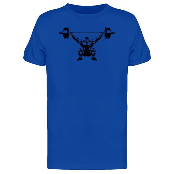 Bodybuilder Lifted Barbell T-Shirt Men -Image by Shutterstock, Male Large