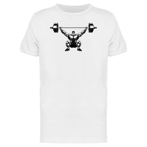 Bodybuilder Lifted Barbell T-Shirt Men -Image by Shutterstock, Male x-Large