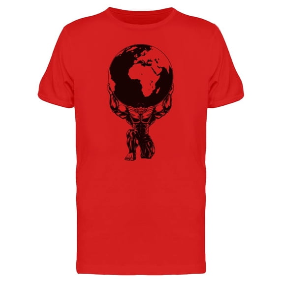 Bodybuilder Lifting Earth Tee Men's -Image by Shutterstock