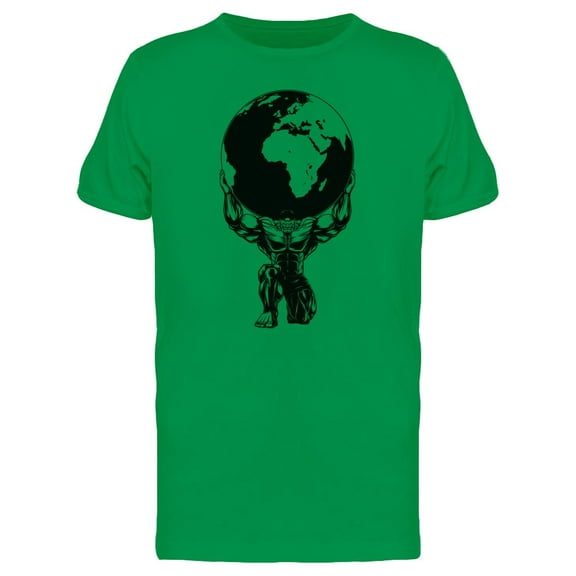 Bodybuilder Lifting Earth Tee Men's -Image by Shutterstock