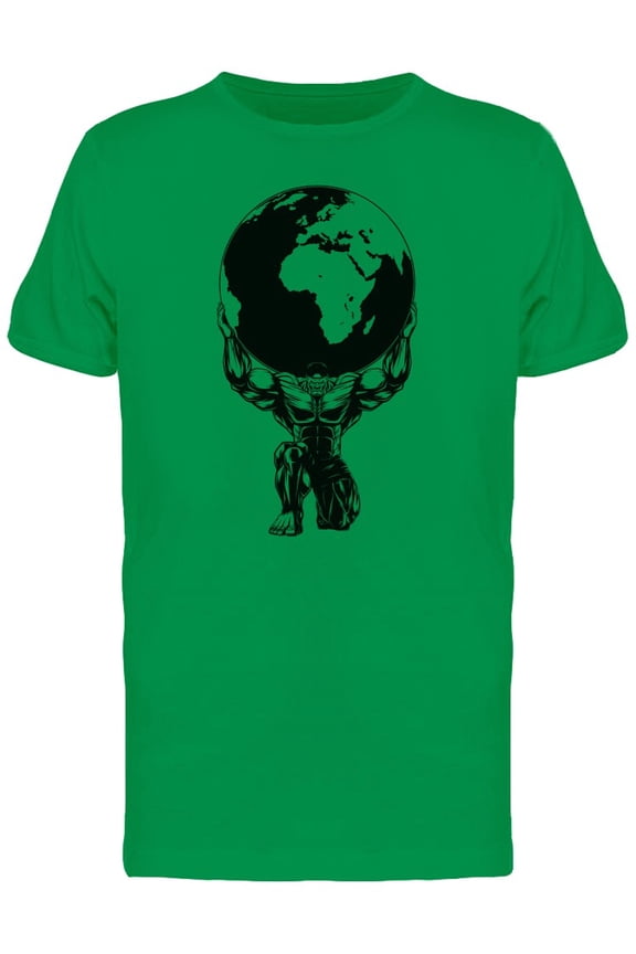 Bodybuilder Lifting Earth Tee Men's -Image by Shutterstock