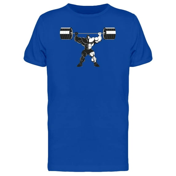 Bodybuilder Lifting Weights T-Shirt Men -Image by Shutterstock, Male 3X-Large
