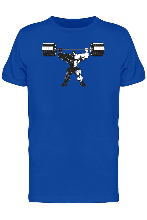 Bodybuilder Lifting Weights T-Shirt Men -Image by Shutterstock, Male Medium