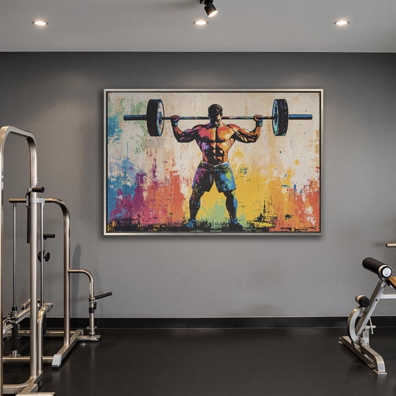 Bodybuilder Poster: Vibrant Gym Decor, Motivational Artwork, Unframed Poster Size 12x18