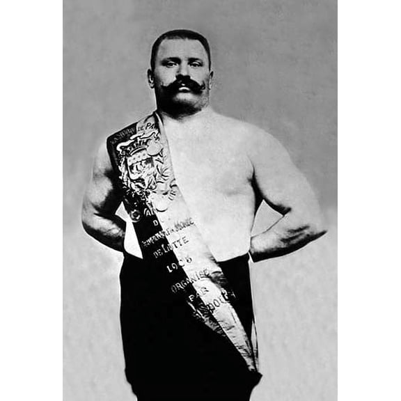 Bodybuilder Wearing Bandolier of Victory Fine art canvas print (20" x 30")