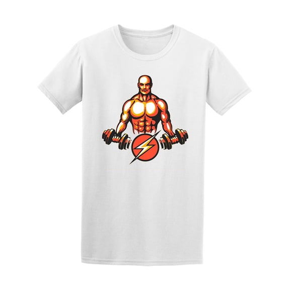 Bodybuilder With Dumbbell Gym Tee Men's -Image by Shutterstock