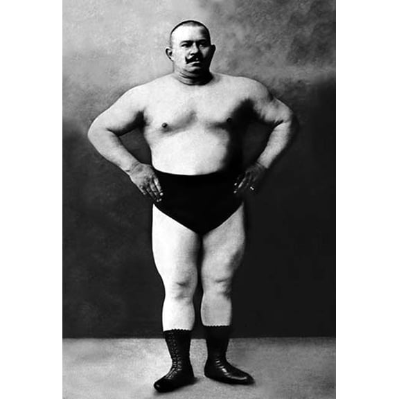 Bodybuilder in Hands on Hips Pose Fine art canvas print (20" x 30")