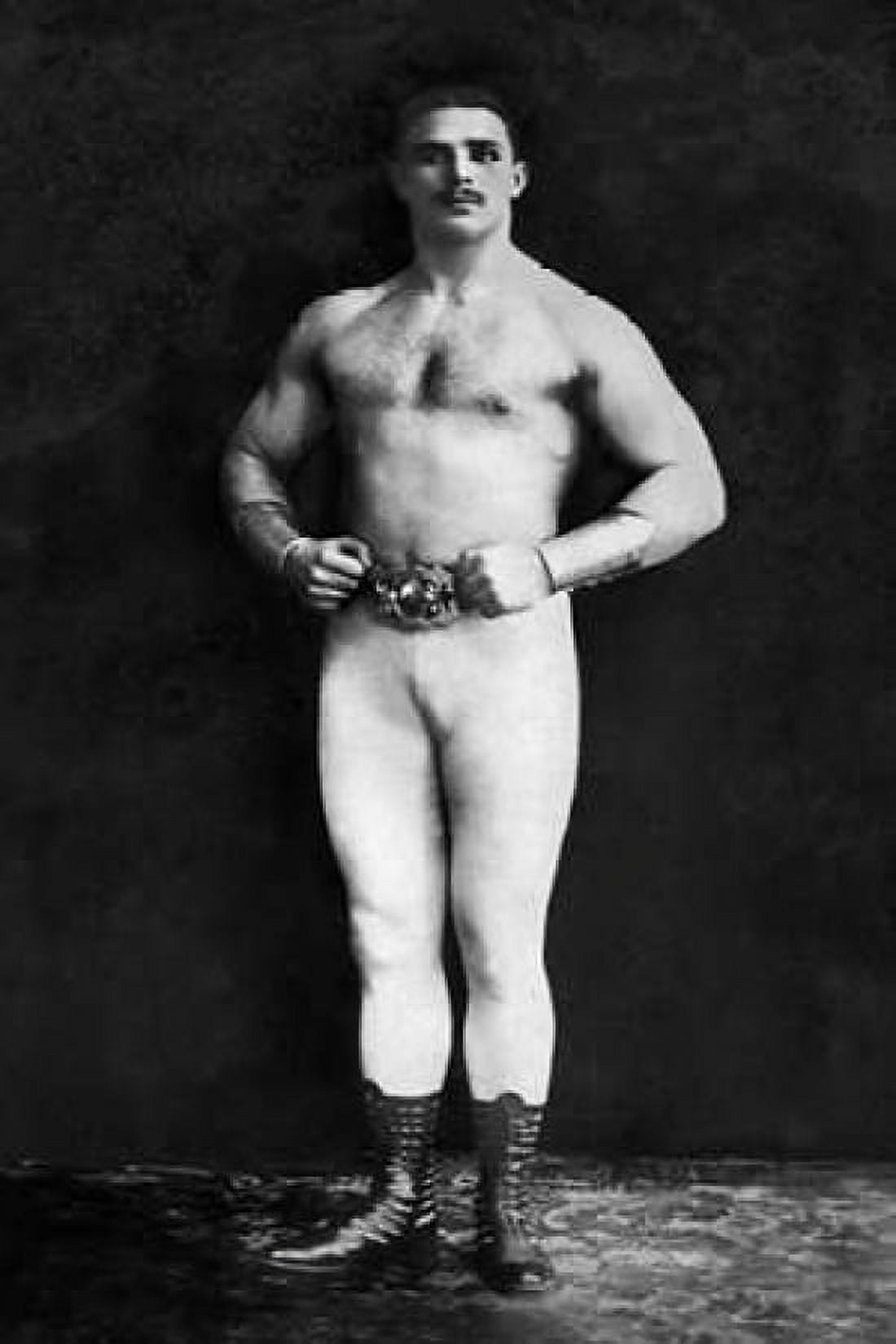 Bodybuilder in Leotard and Boots Canvas Art - Vintage Muscle Men (20 x 28)