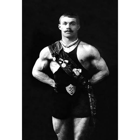Bodybuilder in Sash Fine art canvas print (20" x 30")