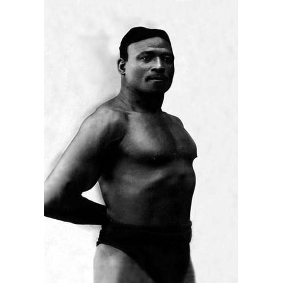 Bodybuilder's Shadowed Torso Fine art canvas print (20" x 30")