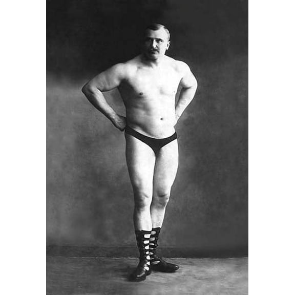 Bodybuilder with Hands on Hips Fine art canvas print (20" x 30")