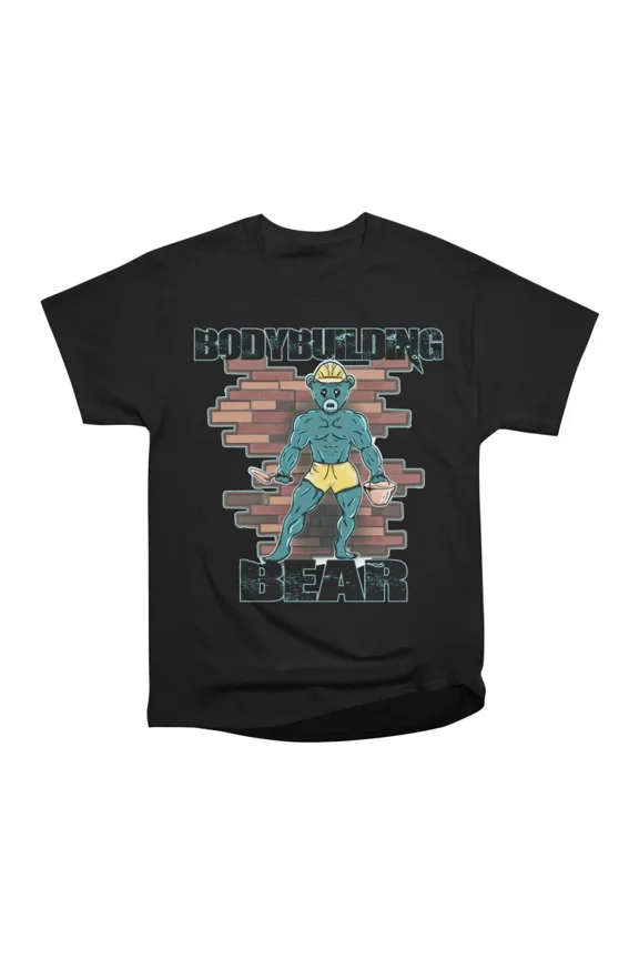 Bodybuilding Bear Funny Gym Lifting Design T-Shirt Tee Gift For Him Merch For Her Apparel