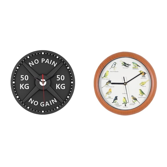 Bodybuilding Clock Wall Clock Gym Clock with a Large 30cm Diameter for Weight Lifting Fitness Enthusiasts