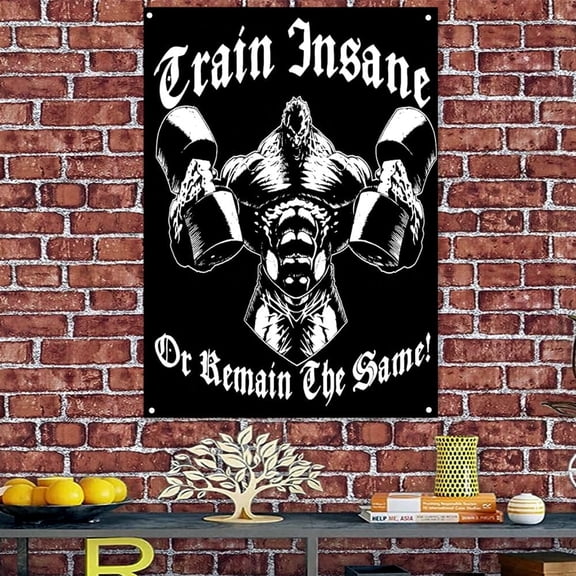 Bodybuilding Motivational Quotes Gym Posters - Classroom Office Wall Art Banner Canvas Painting - Inspiring Teens Fitness Learning Work Decor Flag 38" x 57"
