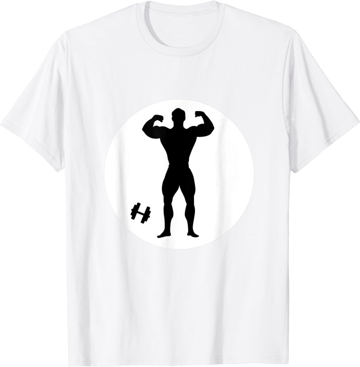 Bodybuilding shirt for men, double bicep pose with dumbbell T-Shirt ...