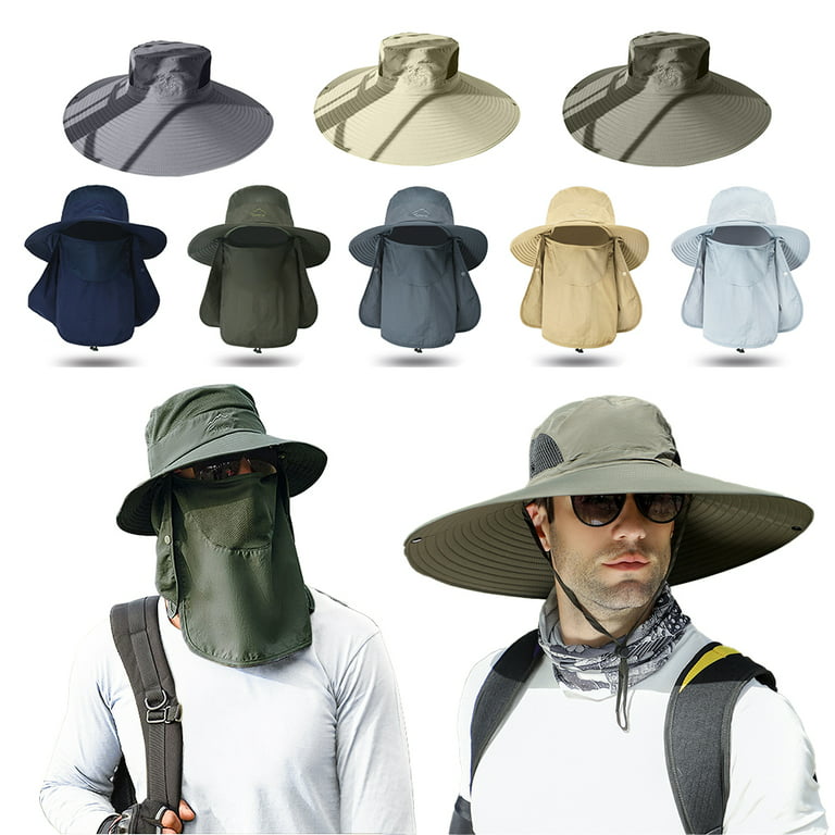 Bodychum 5.9 Sun Hats for Men Wide Brim Boonie Hat Fishing Hat