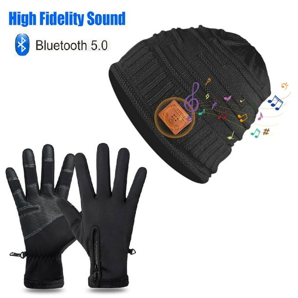 Bodychum Bluetooth Music Beanie Hat Music Beanie & Winter Gloves  Touchscreen Ski Warm Thermal for Men Outdoor Sports Activities - M, Ski  Gloves Snow ...