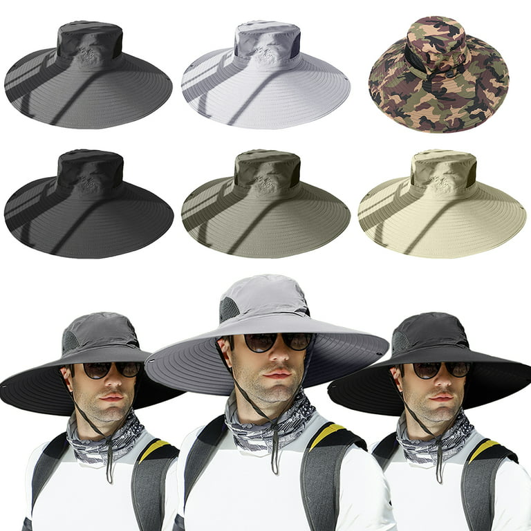 Bodychum Breathable Mesh Bucket Fishing Hat for Men Wide Brim Sun