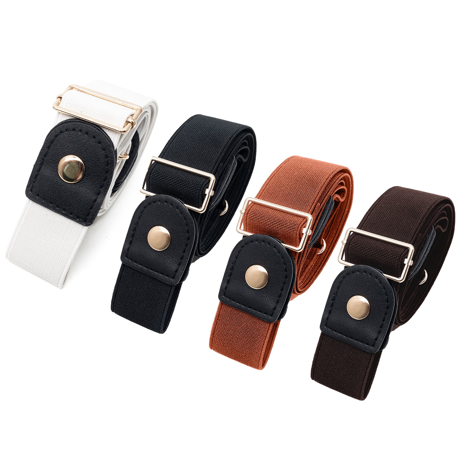 Bodychum Buckle Free Adjustable Women s Stretch Belt No Bulge No Gap Perfect Fit for Jeans 20 31 4 Colors
