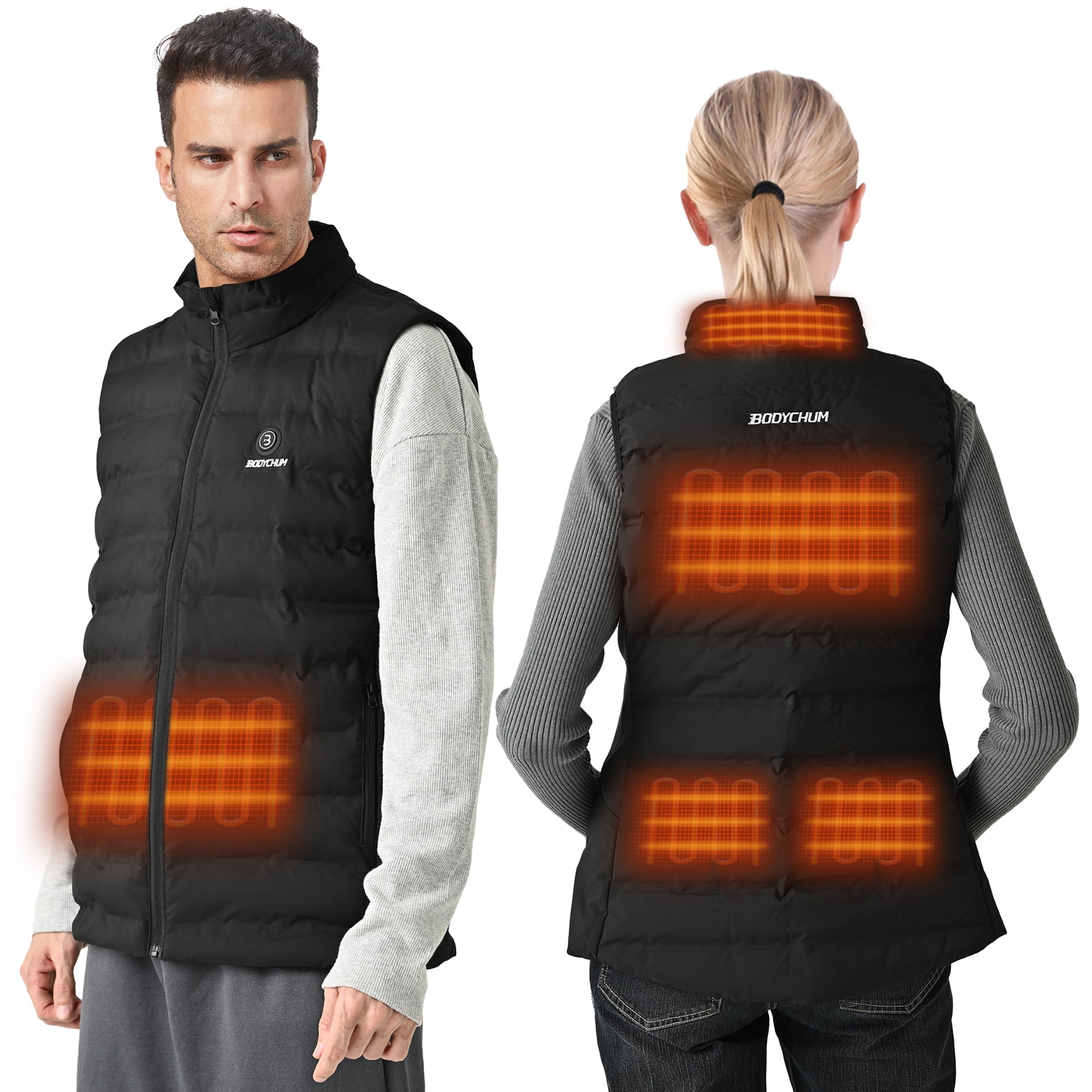 rechargeable heated vest with battery pack