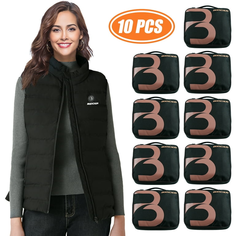 Bodychum Heated Vest for Women with Battery Pack 6 Heating Zones Washable Women Heating Jacket Black Size XXL 10 Pcs Walmart