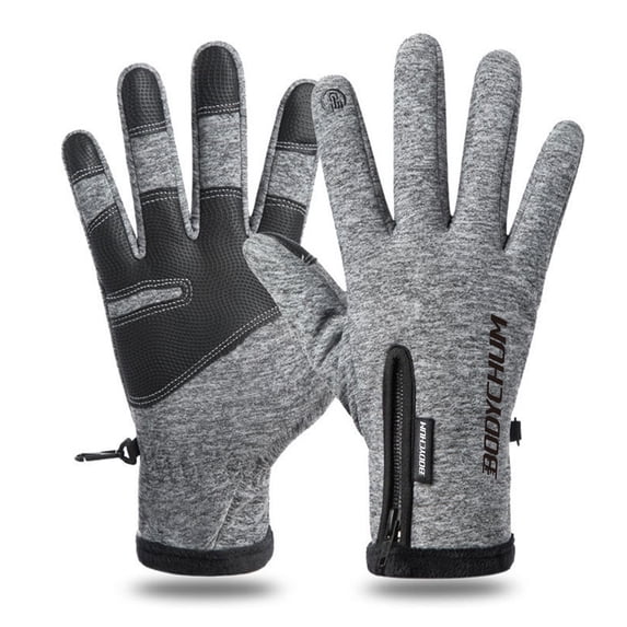 Bodychum Men's Gloves Winter Warm Driving Gloves Man Women Fleece Touchscreen Gloves Waterproof Anti-Slip Sports Gloves for Working Skiing Cycling Driving