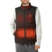 APTOCO Men's Heated Vest with No Battery Pack Inclouded, Stocking Stuffers Washable Lightweight Heated Coat with 6 Heating Zones for Skiing, Black, M