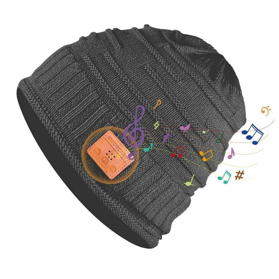 APTOCO Bluetooth Music Beanie Knit Hat for Men Women Rechargeable Wireless Cap Headset Headphone Speaker for Outdoor Sports- Gray, Christmas Day Gift