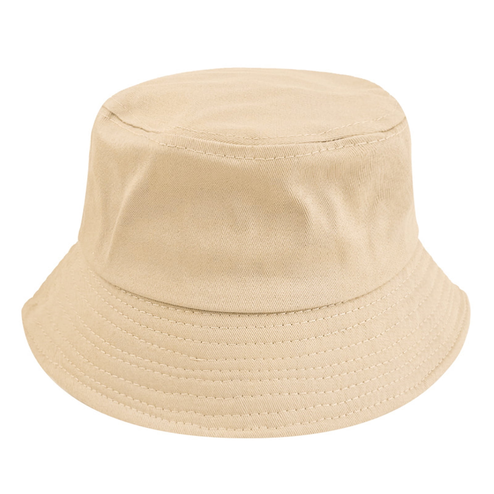 Bodychum Solid Color Bucket Hat for Women 100% Cotton Anti-UV Summer ...