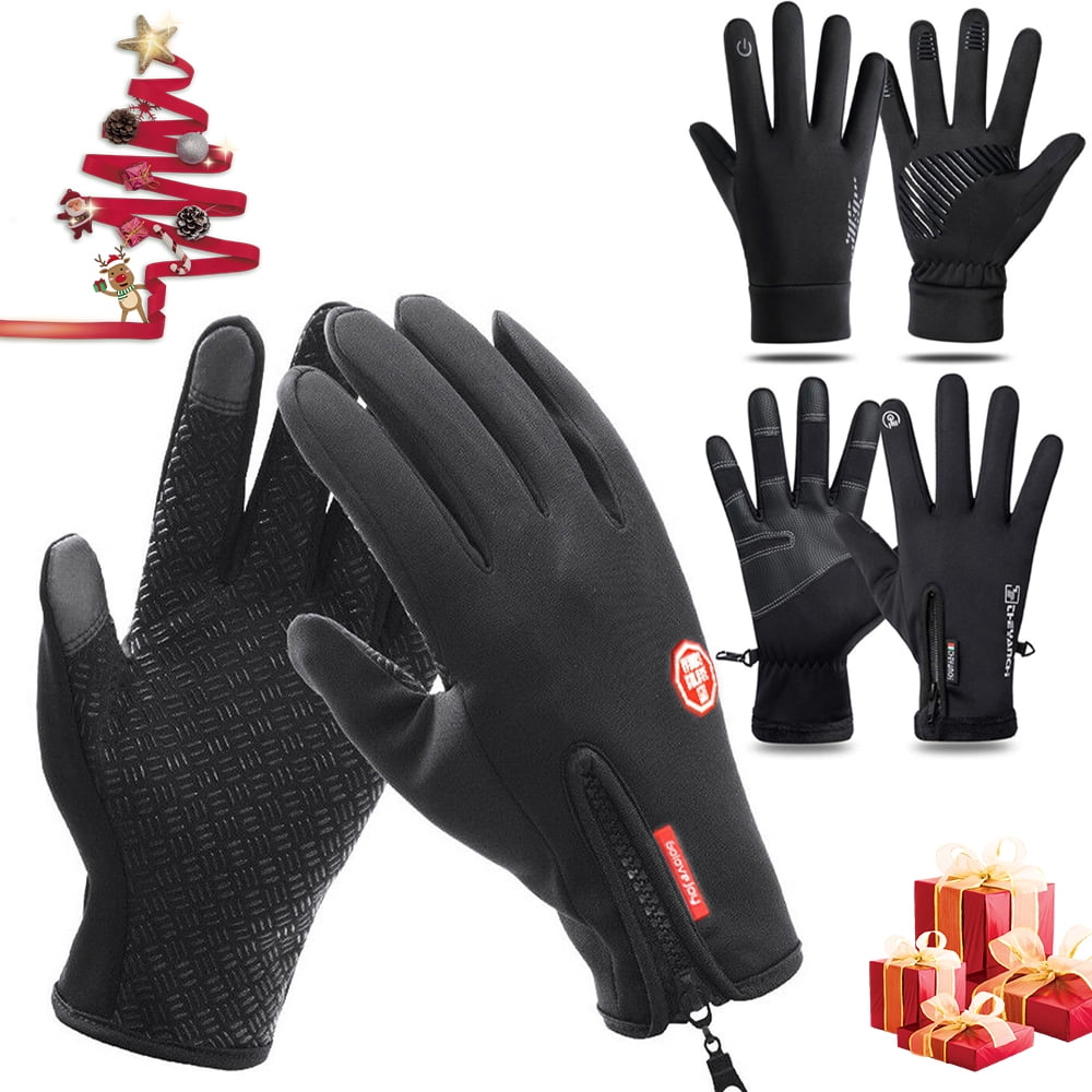 Bodychum Winter Men Gloves, Thickened Cold Weather Gloves Touch Screen ...